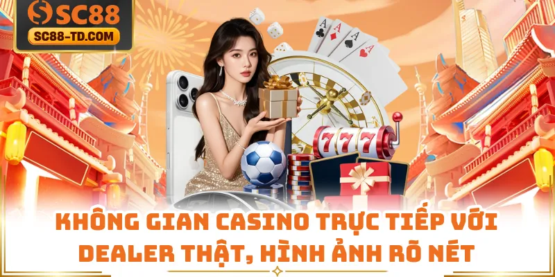 Không Gian Casino Trực Tiếp Với Dealer Thật, Hình Ảnh Rõ Nét